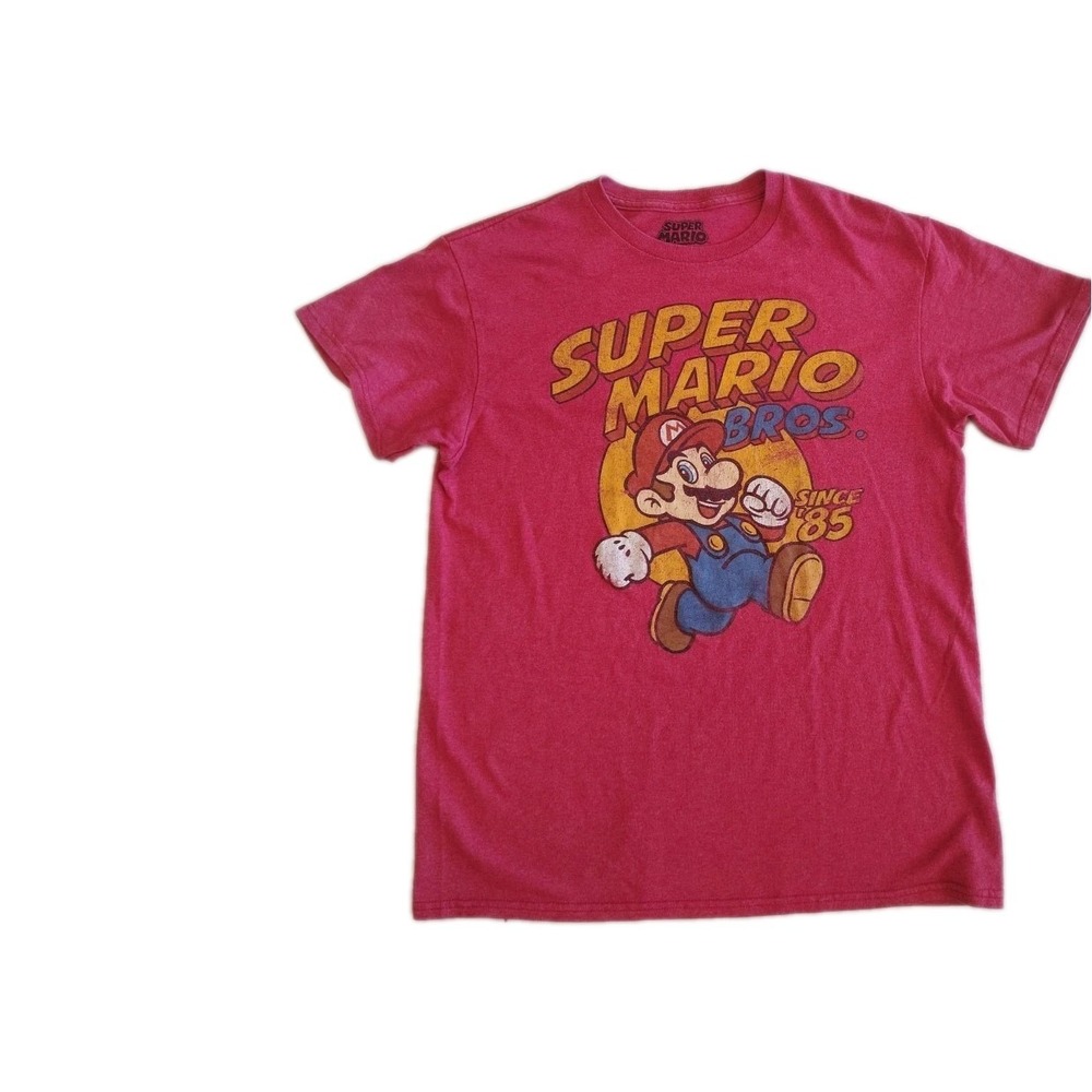 Super Mario Bros.‎ T Shirt Mens Medium Red Mario Nintendo Since '85 A1